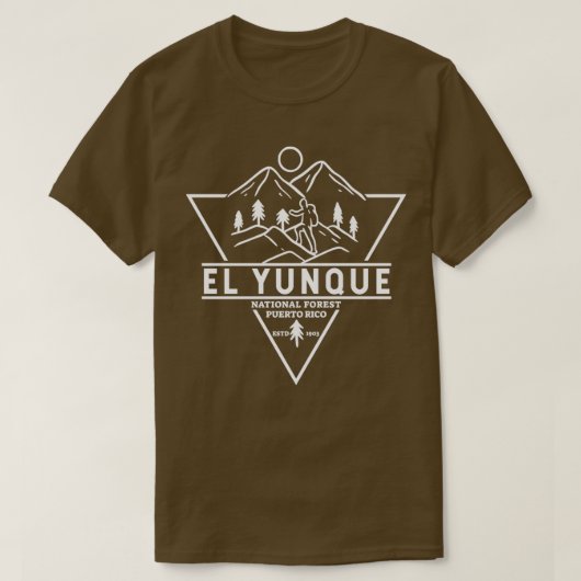 El Yunque National Forest Puerto Rico Badge 1 T-shirt (Design voorkant)