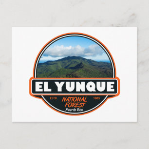 El Yunque National Forest Puerto Rico Emblem Briefkaart