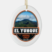 El Yunque National Forest Puerto Rico Emblem Keramisch Ornament (Rechts)