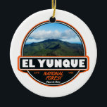 El Yunque National Forest Puerto Rico Emblem Keramisch Ornament<br><div class="desc">El Yunque National Forest FOtorealistic artwork design. El Yunque National Forest is een tropisch regenwoud in het noordoosten van Puerto Rico.</div>