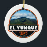 El Yunque National Forest Puerto Rico Emblem Keramisch Ornament<br><div class="desc">El Yunque National Forest FOtorealistic artwork design. El Yunque National Forest is een tropisch regenwoud in het noordoosten van Puerto Rico.</div>
