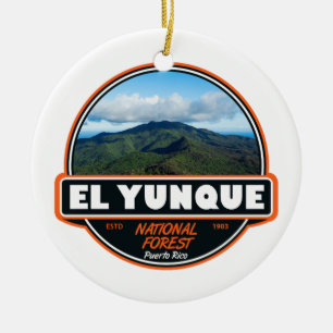 El Yunque National Forest Puerto Rico Emblem Keramisch Ornament