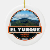El Yunque National Forest Puerto Rico Emblem Keramisch Ornament (Achterkant)