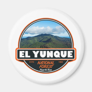 El Yunque National Forest Puerto Rico Emblem Magneet