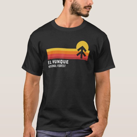 El Yunque National Forest Puerto Rico Retro Style T-shirt (Voorkant)