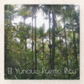 El Yunque, onderzetter Puerto Rico Glazen Onderzetter (Voorkant)