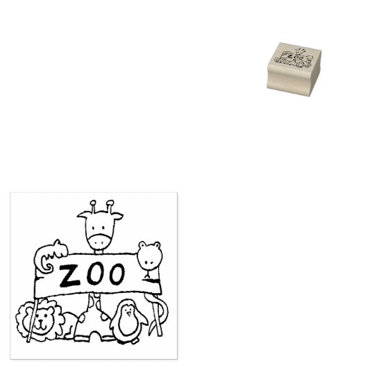 El zoo rubberstempel (Gestempeld)
