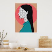 Ela de perfil  - camadas poster (Keuken)