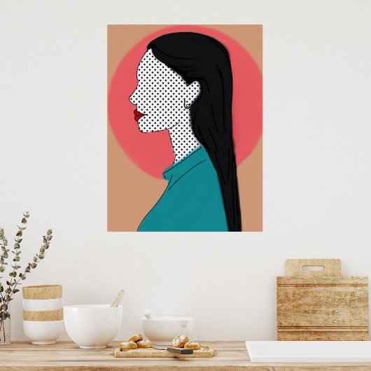 Ela de perfil  - camadas poster (Keuken)