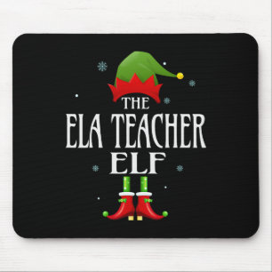 ELA Leraar Elf Kerst Matching Familie Groep Kerstm Muismat