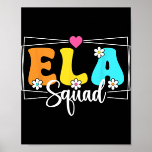 Ela Squad Leraar Ck Naar School Engels  Poster