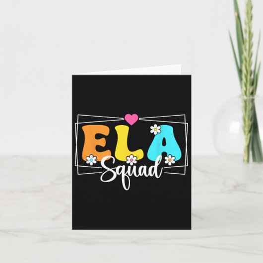 Ela Squad Leraar Terug naar school Engelse taal Kaart (Voorkant)