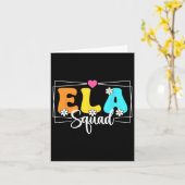 Ela Squad Leraar Terug naar school Engelse taal Kaart (Gele Bloem)