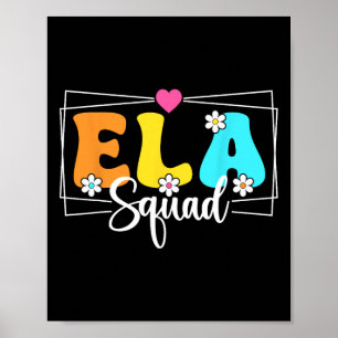 Ela Squad Leraar Terug naar school Engelse taal Poster