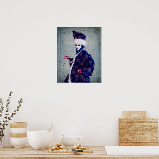 Elaborate Carnival Costume, Venetië Poster (Keuken)