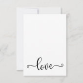 Elaborate Script Typografie Zwart & Wit RSVP Kaartje (Achterkant)