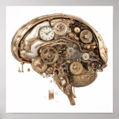 Elaborate Victorian Style: Steampunk Clockwork Poster (Voorkant)