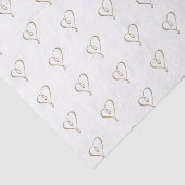 Elabored Embossed Gold Heart Elegant Wedding Tissuepapier (Detail)