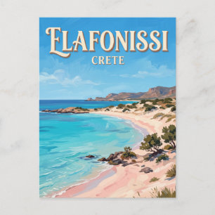 Elafonissi-strand Griekenland Briefkaart