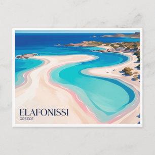 Elafonissi-strand Griekenland Briefkaart