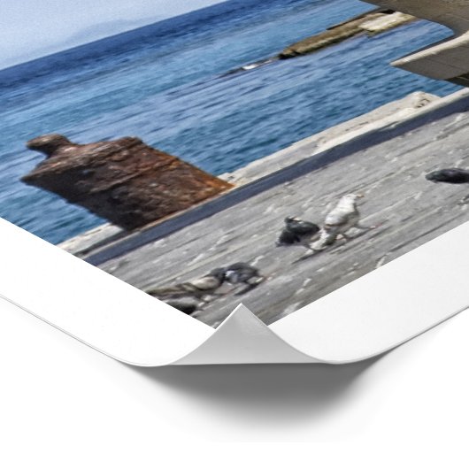 Elafos en Elafina, Rhodes, Griekenland Poster (Hoek)