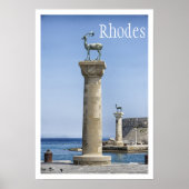 Elafos en Elafina, Rhodes, Griekenland Poster (Voorkant)