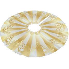 Elagant Gold en witte kerstmis Kerstboom Rok