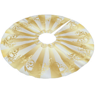 Elagant Gold en witte kerstmis Kerstboom Rok