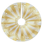 Elagant Gold en witte kerstmis Kerstboom Rok (Voorkant)