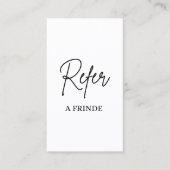 Elagant modern wit en zwart aanbevelingskaartje (Voorkant)