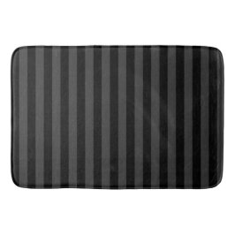 Elagnat Black & Smoky Black Vertical Stripes Badmat