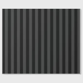Elagnat Black & Smoky Black Vertical Stripes Cadeaupapier (Vlak)