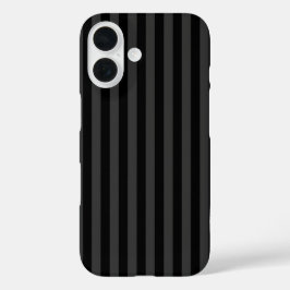 Elagnat Black & Smoky Black Vertical Stripes iPhone 16 Hoesje
