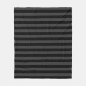 Elagnat Black & Smoky Black Vertical Stripes Fleece Deken (Voorkant)