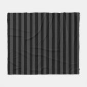 Elagnat Black & Smoky Black Vertical Stripes Fleece Deken (Voorkant (Horizontaal))