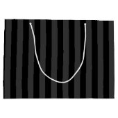 Elagnat Black & Smoky Black Vertical Stripes Groot Cadeauzakje (Achterkant)