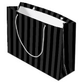 Elagnat Black & Smoky Black Vertical Stripes Groot Cadeauzakje (Achterkant Gekanteld)
