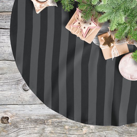 Elagnat Black & Smoky Black Vertical Stripes Kerstboom Rok