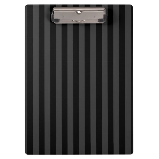 Elagnat Black & Smoky Black Vertical Stripes Klembord (Voorkant)