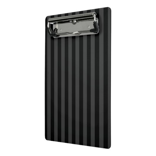 Elagnat Black & Smoky Black Vertical Stripes Mini Klembord (Angled2)