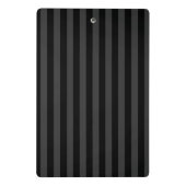 Elagnat Black & Smoky Black Vertical Stripes Mini Klembord (Achterkant)