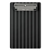 Elagnat Black & Smoky Black Vertical Stripes Mini Klembord (Voorkant)