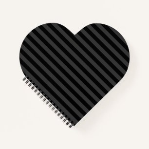 Elagnat Black & Smoky Black Vertical Stripes Notitieboek