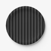 Elagnat Black & Smoky Black Vertical Stripes Papieren Bordje (Voorkant)