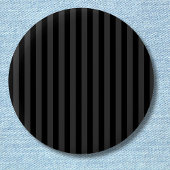 Elagnat Black & Smoky Black Vertical Stripes Ronde Button 5,7 Cm