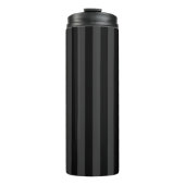 Elagnat Black & Smoky Black Vertical Stripes Thermosbeker (Voorkant)