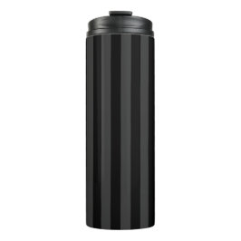 Elagnat Black & Smoky Black Vertical Stripes Thermosbeker