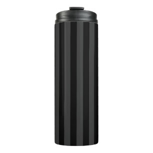 Elagnat Black & Smoky Black Vertical Stripes Thermosbeker