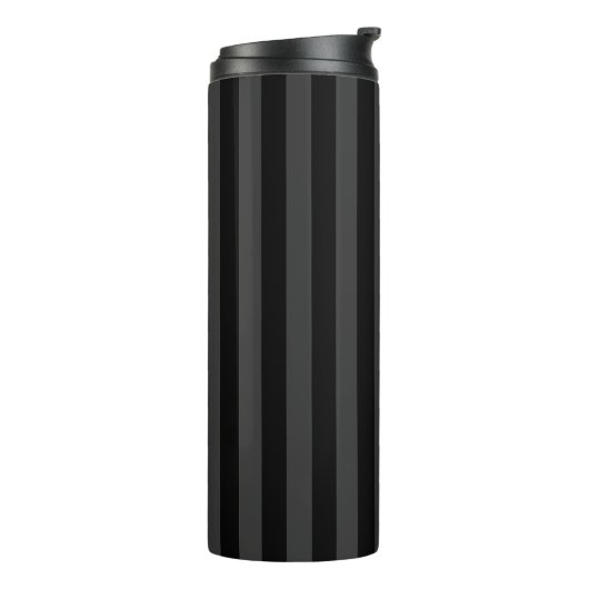 Elagnat Black & Smoky Black Vertical Stripes Thermosbeker (Gedraaid links)