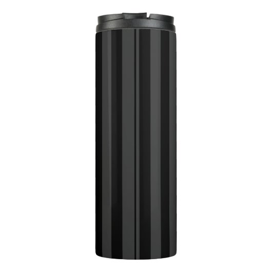 Elagnat Black & Smoky Black Vertical Stripes Thermosbeker (Achterkant)